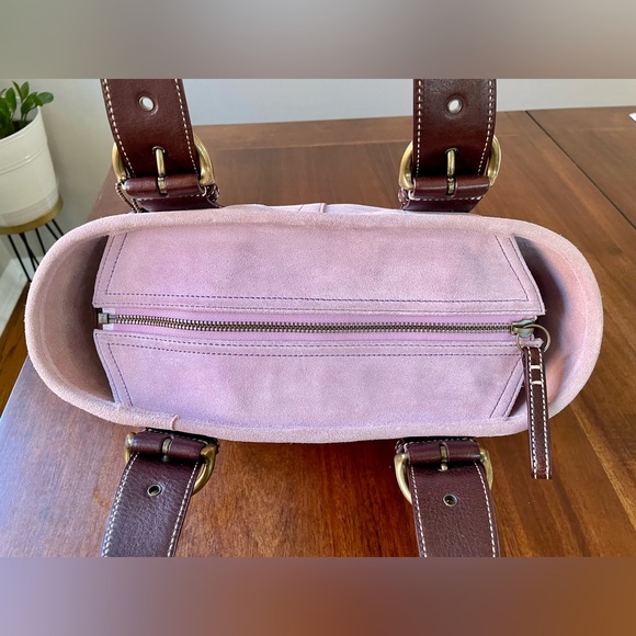 Vintage Coach Suede Tote in Lilac Purple - Picture 13 of 16